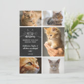 Meowy Kerstmis - Kat Foto Collage Aankondiging (Staand voorkant)