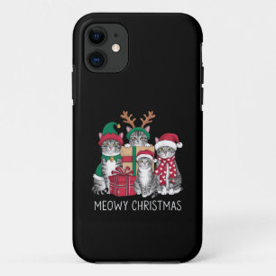 Meowy Kerstmis Kat Xmas Grappige Katten Liefhebber Case-Mate iPhone Case