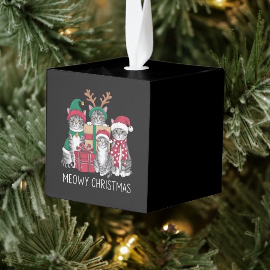 Meowy Kerstmis Kat Xmas Grappige Katten Liefhebber Decoratie (Boom)