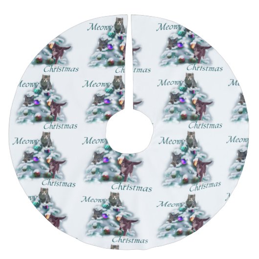 Meowy Kerstmis Kerstboom Rok (Voorkant)