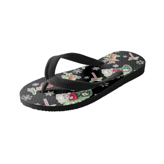 Meowy Kerstmis Kinder Teenslippers (Schuin)