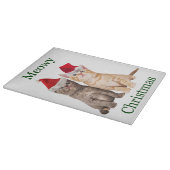 Meowy Kerstmis Kitten Cutting Board Snijplank (Hoek)