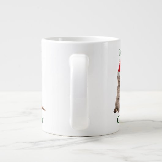 Meowy Kerstmis Kitten Jumbo Mok (Achterkant)