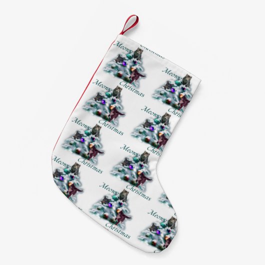 Meowy Kerstmis Kleine Kerstsok (Voorkant (Hangend))