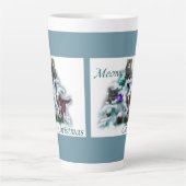 Meowy Kerstmis Latte Mok (Voorkant)