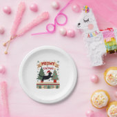 Meowy Kerstmis, Lelijke Kersttrui, Kattenkerst Papieren Bordje (Feest)