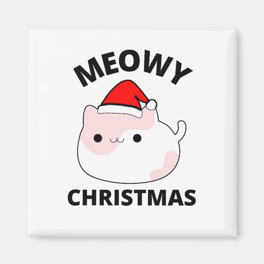 Meowy Kerstmis Magneet (Voorkant)