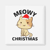 Meowy Kerstmis Magneet (Voorkant)