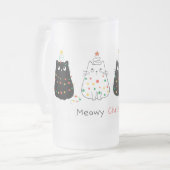 Meowy Kerstmis Matglas Bierpul (Voorkant links)