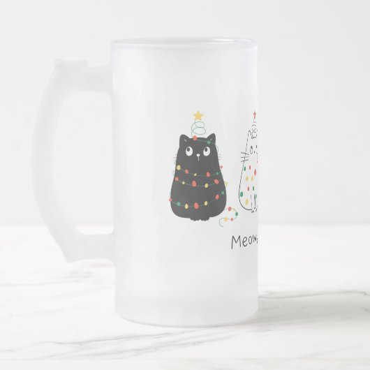 Meowy Kerstmis Matglas Bierpul (Links)