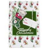 Meowy Kerstmis Medium Cadeauzakje (Voorkant)