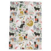 Meowy Kerstmis Medium Cadeauzakje (Achterkant)