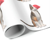 Meowy Kerstmis met een speelse kat in een pet Cadeaupapier (Rol Hoek)