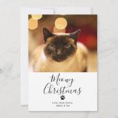 Meowy Kerstmis met kerstmis Kaart (Voorkant)