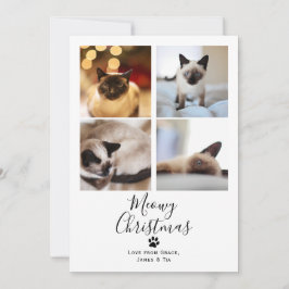 Meowy Kerstmis met kerstmis Kaart