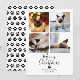 Meowy Kerstmis met kerstmis Kaart