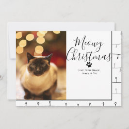 Meowy Kerstmis met kerstmis Kaart
