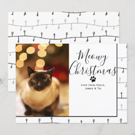 Meowy Kerstmis met kerstmis Kaart