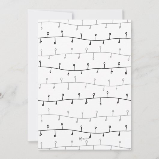 Meowy Kerstmis met kerstmis Kaart (Achterkant)