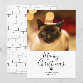 Meowy Kerstmis met kerstmis Kaart