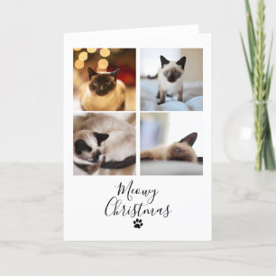 Meowy Kerstmis met kerstmis Kaart