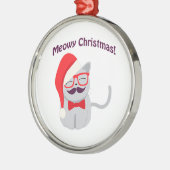 Meowy Kerstmis! Metalen Ornament (Links)