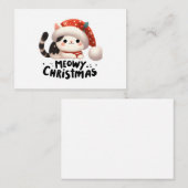 Meowy Kerstmis Notitiekaartje (Voorkant / Achterkant)