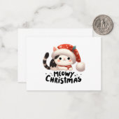 Meowy Kerstmis Notitiekaartje (Voorkant / Achterkant in situ)