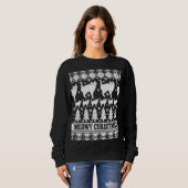 Meowy Kerstmis - Ooglijk kerstshirt Trui (Voorkant volledig)