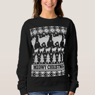 Meowy Kerstmis - Ooglijk kerstshirt Trui