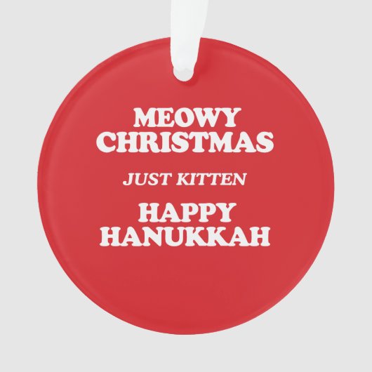 Meowy Kerstmis Ornament (voorkant)