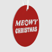 Meowy Kerstmis Ornament (voorkant)