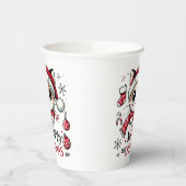 Meowy Kerstmis Papieren Bekers (Links)