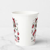 Meowy Kerstmis Papieren Bekers (Rechts)