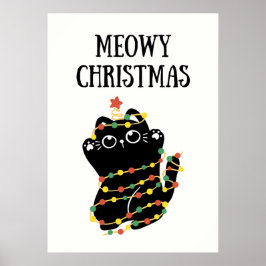 Meowy Kerstmis Poster