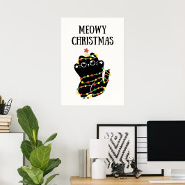 Meowy Kerstmis Poster