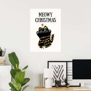 Meowy Kerstmis Poster
