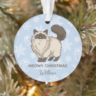 "Meowy Kerstmis" Ragdoll Kat Moeder Persoonlijk Ornament
