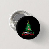 Meowy Kerstmis Ronde Button 3,2 Cm (Voorkant /achterkant)