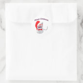 Meowy Kerstmis! Ronde Sticker (Tas)