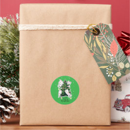 Meowy Kerstmis Ronde Sticker