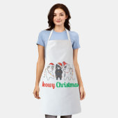 Meowy kerstmis schort (Gedragen)