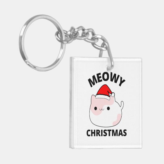 Meowy Kerstmis Sleutelhanger (Voorkant Links)