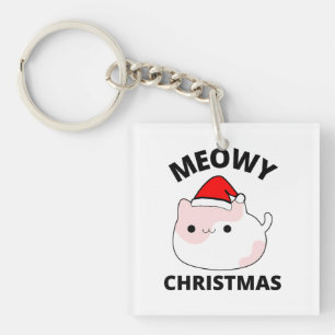 Meowy Kerstmis Sleutelhanger