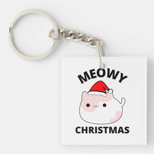 Meowy Kerstmis Sleutelhanger (Voorkant)
