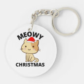 Meowy Kerstmis Sleutelhanger (Achterkant)