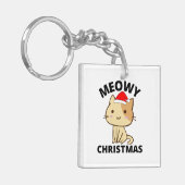 Meowy Kerstmis Sleutelhanger (Voorkant Links)