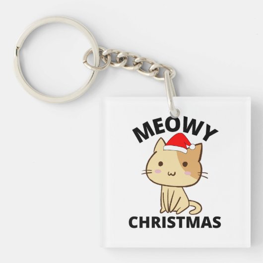 Meowy Kerstmis Sleutelhanger (Voorkant)