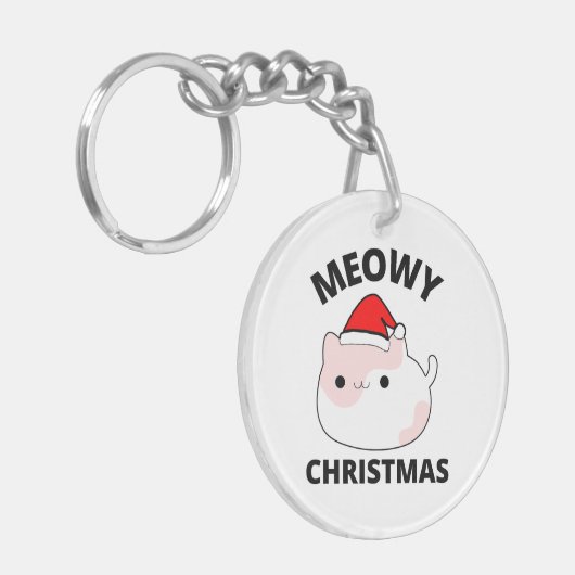 Meowy Kerstmis Sleutelhanger (Voorkant Links)
