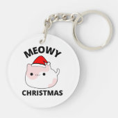 Meowy Kerstmis Sleutelhanger (Achterkant)